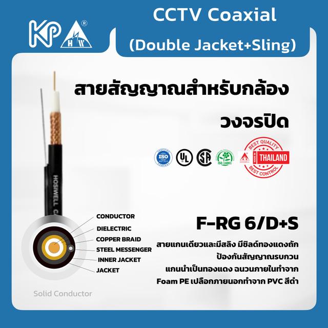  RG6 for CCTV มีสลิงในตัว