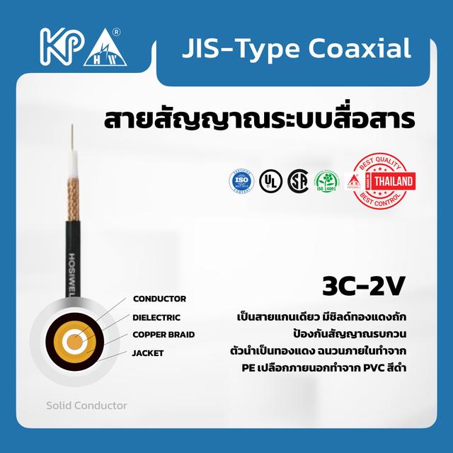 JIS-Type Coaxial Cable 3C-2V